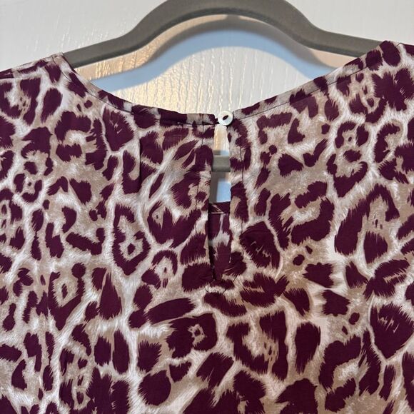 Jodifl Women’s Burgundy Leopard Print Shift Dress NWT Size Large - Picture 8 of 11